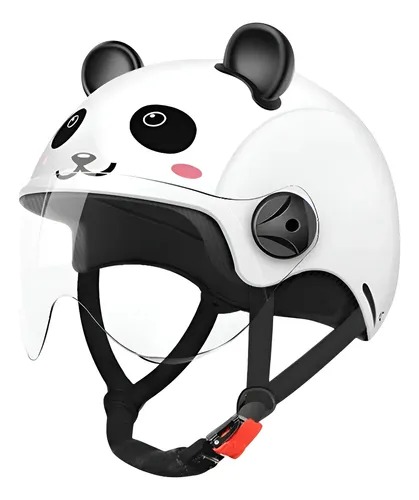 CASCO INFANTIL IRON RACING CACHUCHA PANDA COLOR BLANCO DOT