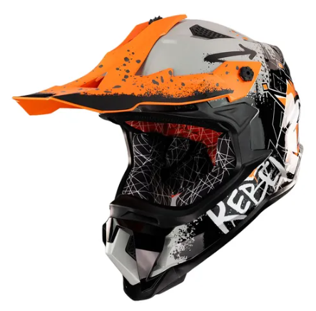CASCO KOV CROSS REBEL TALLA XL GRIS/ NARANJA