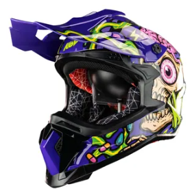 CASCO KOV CROSS SKULL CRAZY TALLA XL MORADO