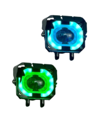 FARO AUXILIAR LED CON LUPA DRL 18W 3000LM/ 6000LM 12V-80V VERDE AZUL