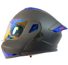 CASCO ABATIBLE FURY BLUE 2W TALLA XXL COLOR NEGRO MATE