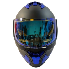 CASCO ABATIBLE FURY BLUE 2W TALLA XL COLOR NEGRO MATE