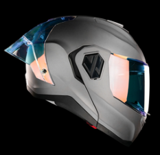 CASCO KOV ABATIBLE TALLA XL ALPHA COLOR GRIS MATE X-KOV